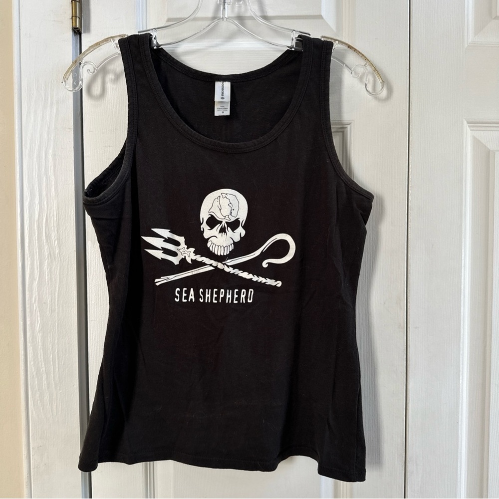 Sea Shepherd women’s Jolly Roger Eco 100% cotton tank size S